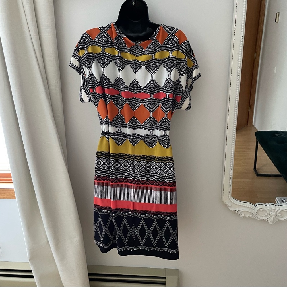 Donna Morgan Colorful Geometric Mini Dress